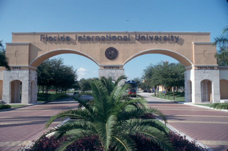 FIU campus entrance from SW 8th Street and 112th Avenue