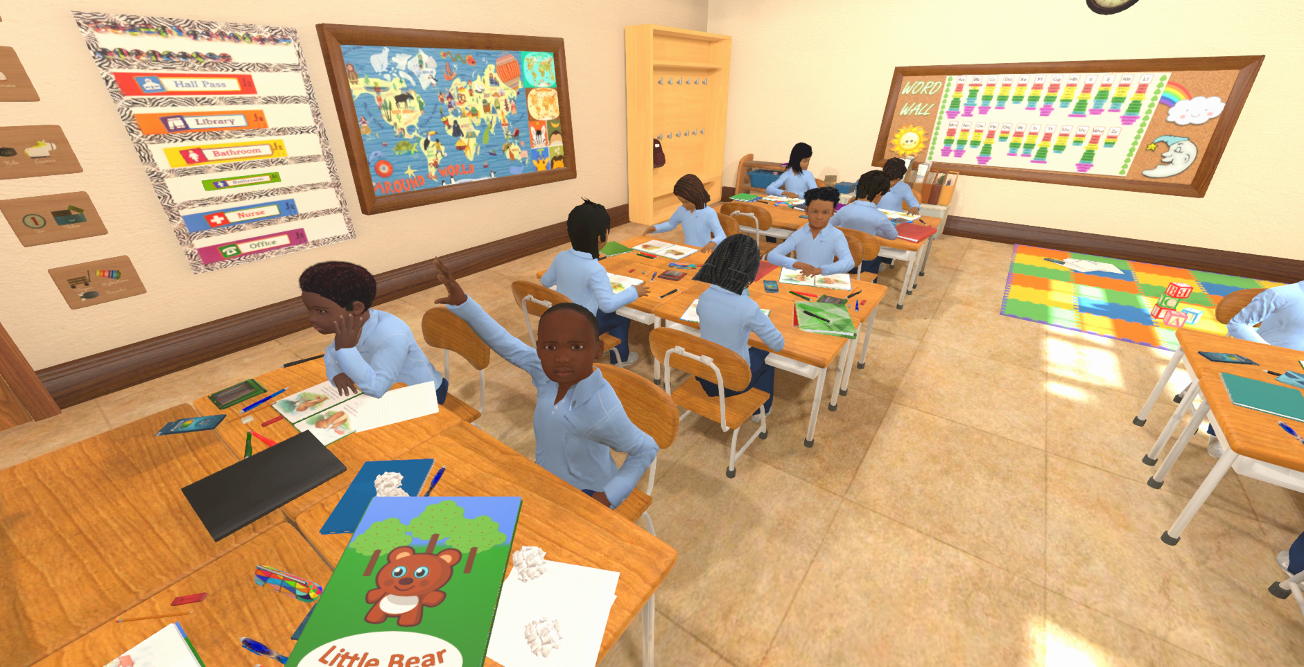 Virtual classroom for interactive teacher training